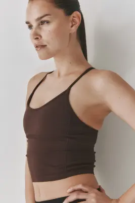 Top de sport Seamless DryMove™ - Moka chocolat — photo 4