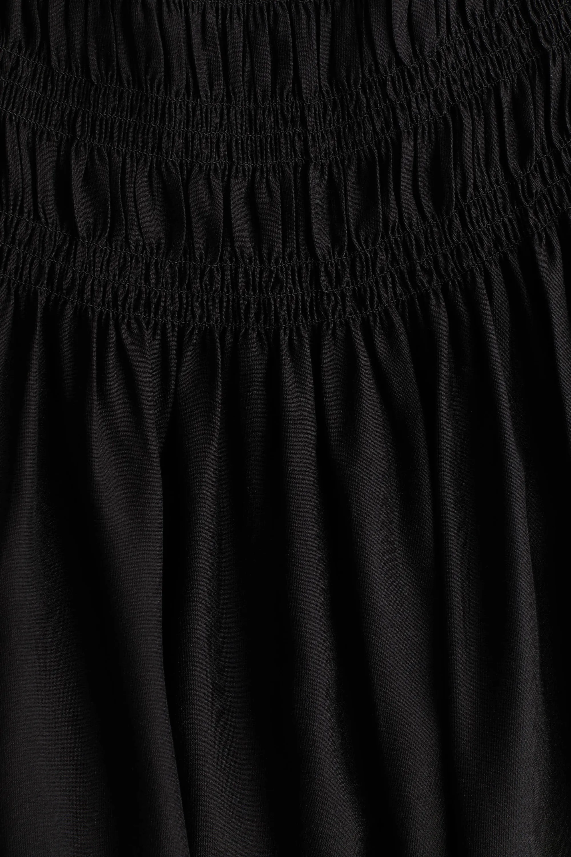 Robe smockée - Noir