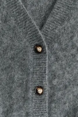 Gilet oversize en laine - Gris chiné — photo 5