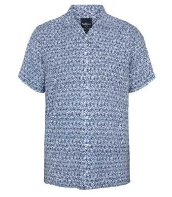 ALL SIZE  GRANDE LONGUEUR CHEMISE FLEURS Bleu — photo 2