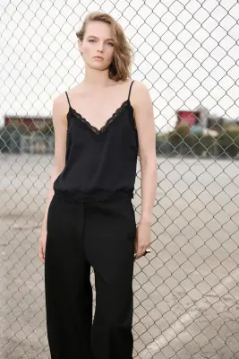 Pantalon barrel - Noir — photo 1