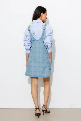 Robe salopette brodée — photo 4
