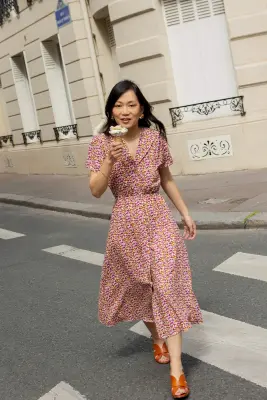 Robe Giada - fleuri violet — photo 3