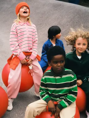 Bonnet en tricot côtelé - Rouge vif — photo 2