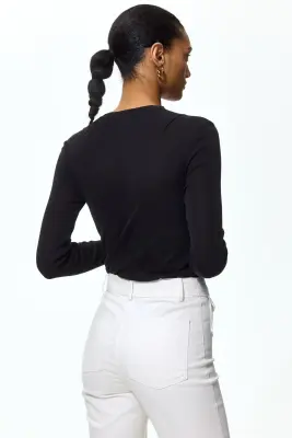 Pantalon évasé 7/8 - Blanc — photo 3