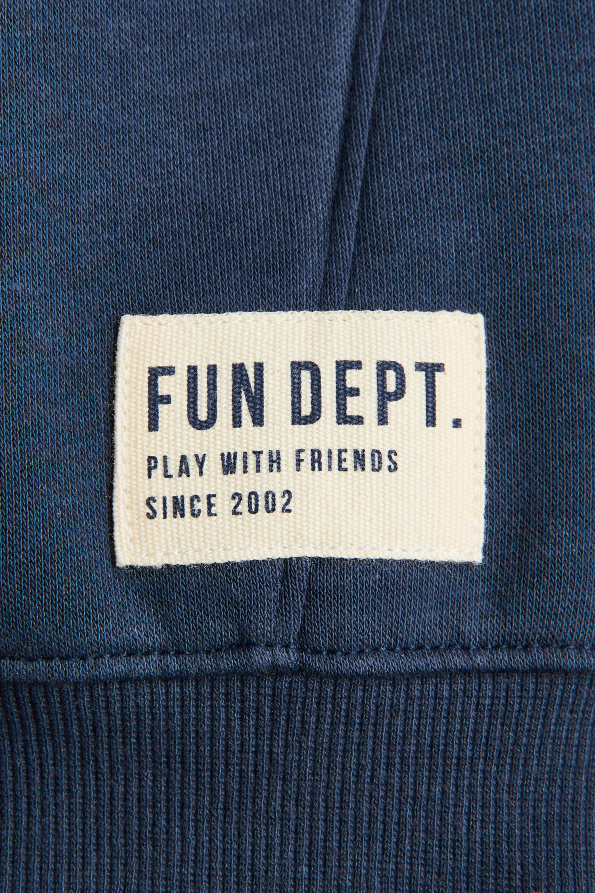 Sweat à l'intérieur brossé avec col zippé - Bleu foncé