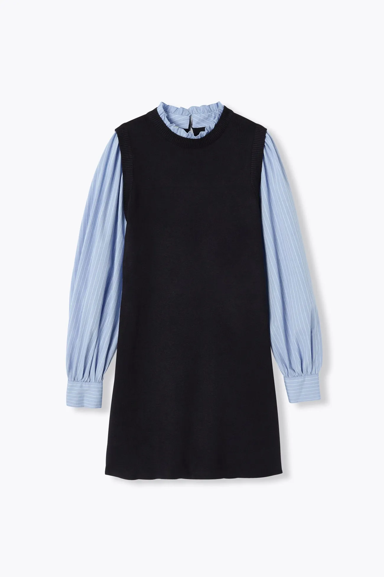 Robe tricot à effet superposé
