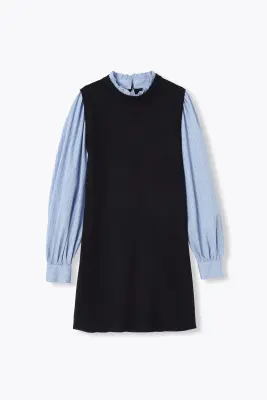 Robe tricot à effet superposé — photo 1