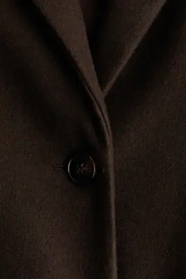 Manteau à fermeture droite - Marron foncé — photo 5