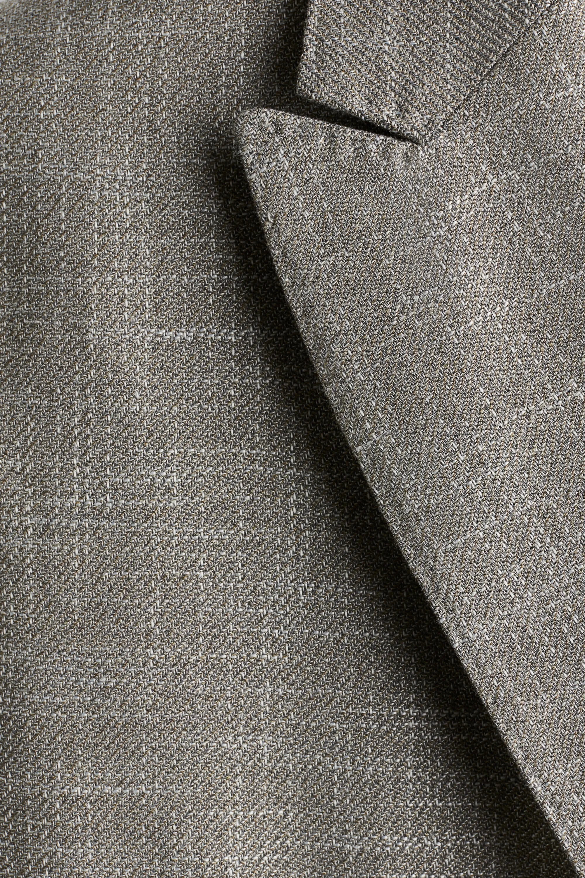 Veste Regular Fit à fermeture croisée - Beige foncé chiné