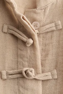 Blouse avec boutons noués - Beige — photo 4