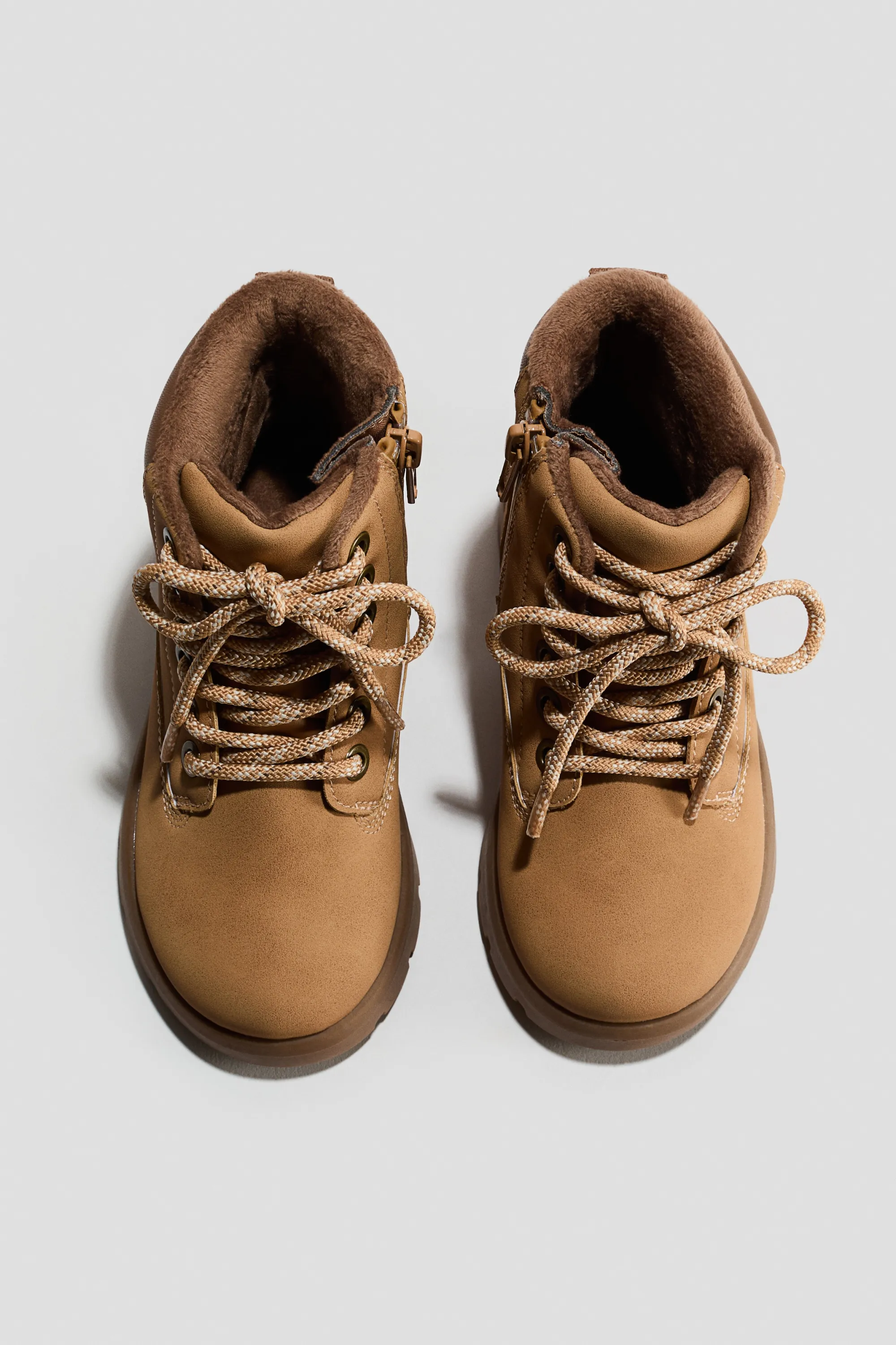 Bottines imperméables à lacets - Beige foncé