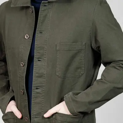 Veste workwear à tissu sergé brossé 2A/5C - Navy — photo 2