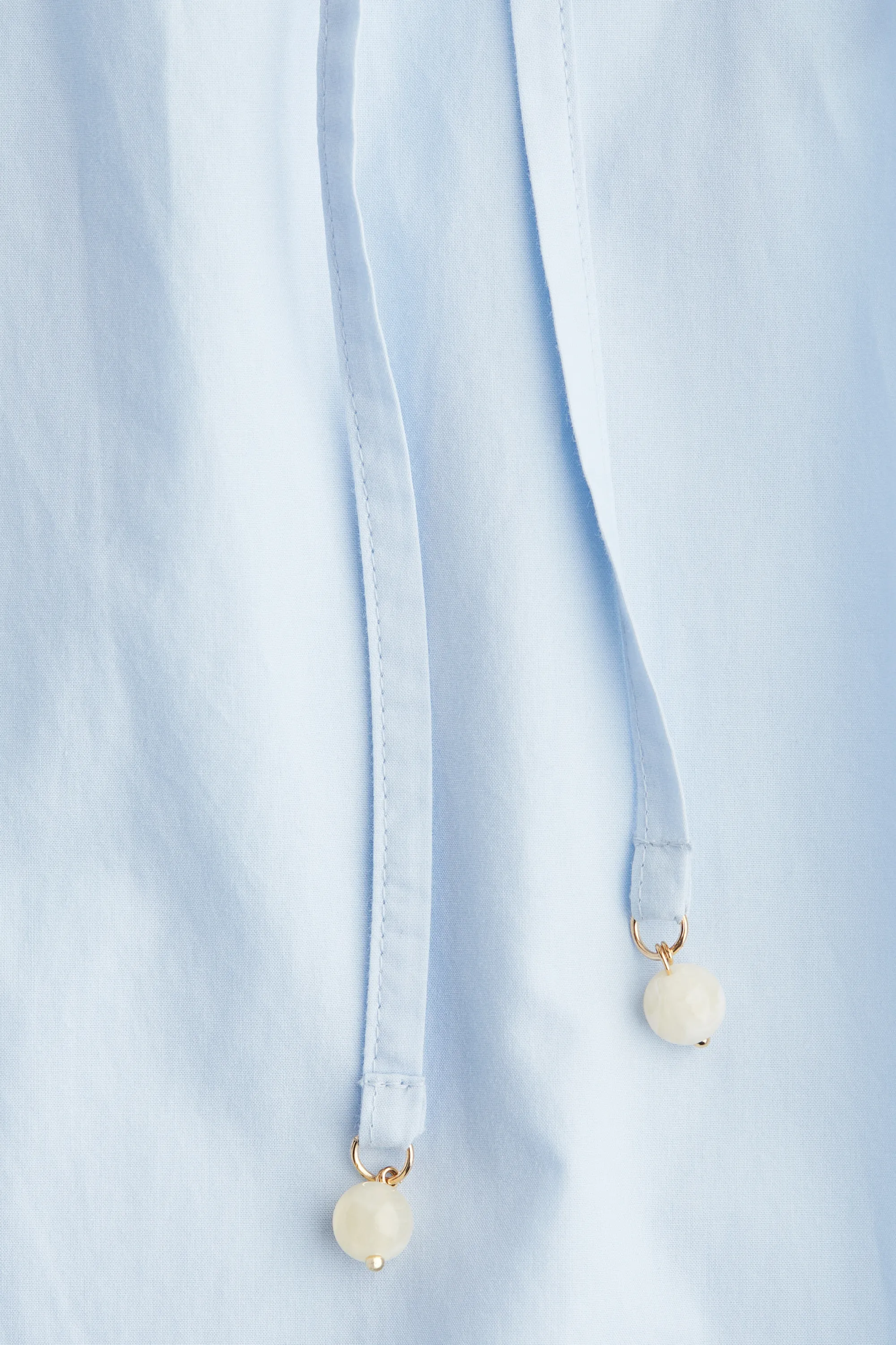 MAMA Robe à étages en coton - Bleu clair