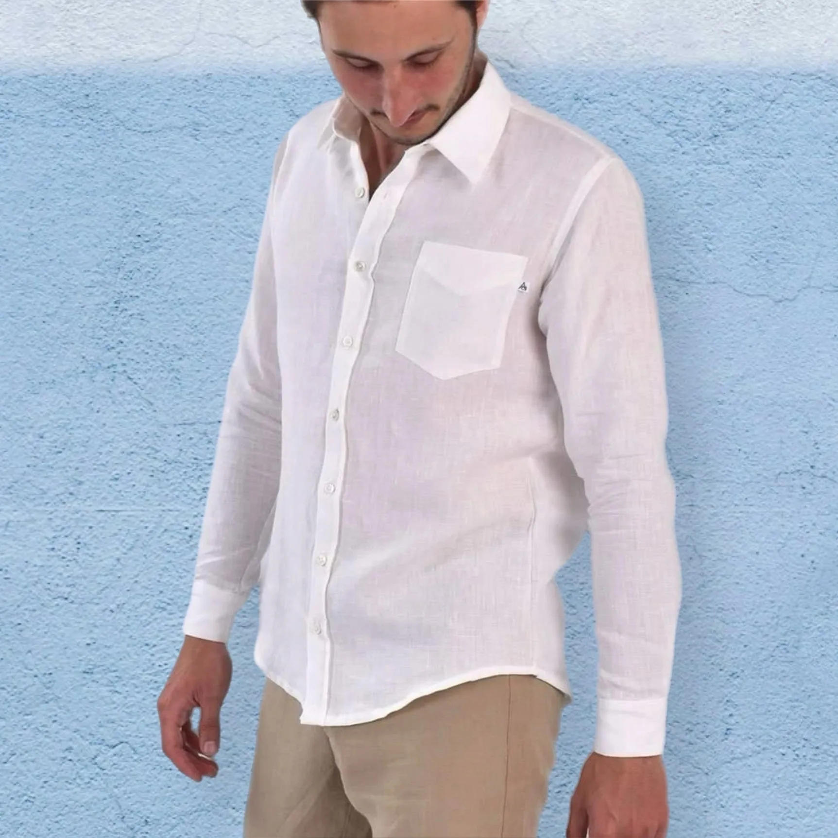 Chemise Zeus en lin blanc