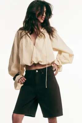 Short Bermuda en denim - Marron foncé — photo 1