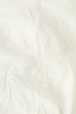 Robe de plage filet en coton - Blanc — photo 4