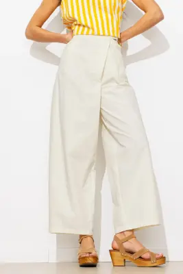 Pantalon large en toile — photo 5