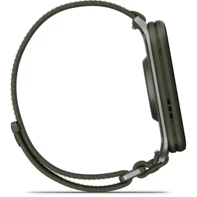Garmin Venu X1 Vert Moss fond titane Gray bracelet nylon ComfortFit vert Moss 010-02980-03 — photo 3