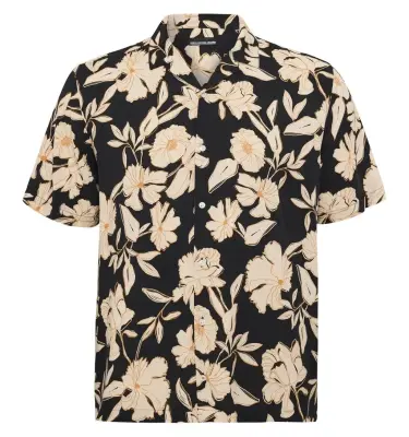 NORTH CHEMISE FLEURS Noir — photo 2