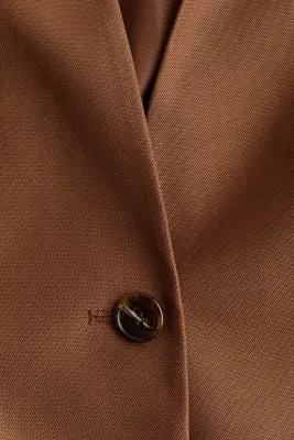 Blazer sans revers - Marron — photo 5