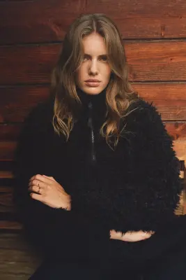 Veste en tissu Teddy bear - Noir — photo 2
