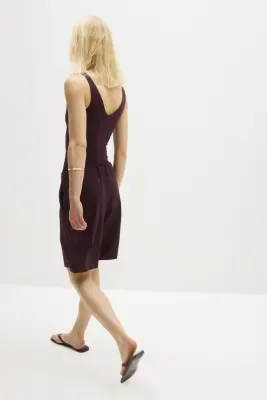 Short Bermuda Wrinkle Resistant Relaxed Fit - Marron foncé — photo 4