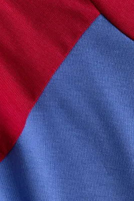 Top en jersey avec manches raglan - Bleu/color block — photo 3