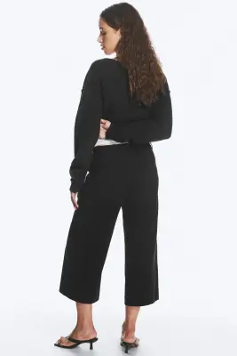 Cropped suiting trousers - Noir — photo 4
