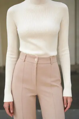 Nala Stretch Pants - Cream beige — photo 2