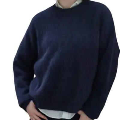 Pull black navy  à col rond - ref 23109 - CT Plage — photo 2