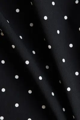 Top en viscose mélangée avec fente goutte d'eau - Noir/pois — photo 4