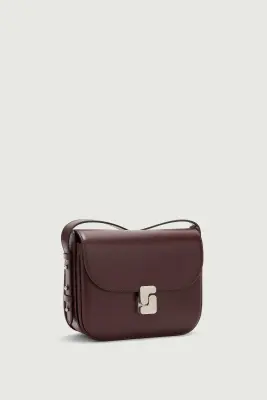 SAC BELLISSIMA MINI BORDEAUX FERMOIR ARGENTÉ — photo 3