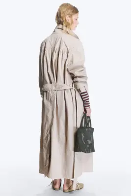 Trench oversize - Taupe cendré clair — photo 4
