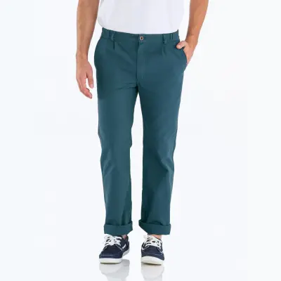 Pornichet, Le vrai pantalon du marin breton en coton bio - Toile Thym — photo 1
