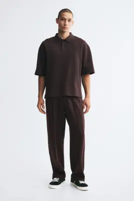 Pantalon jogger Relaxed Fit - Marron foncé — photo 2