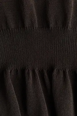 Top en maille avec encolure bateau - Marron foncé — photo 4