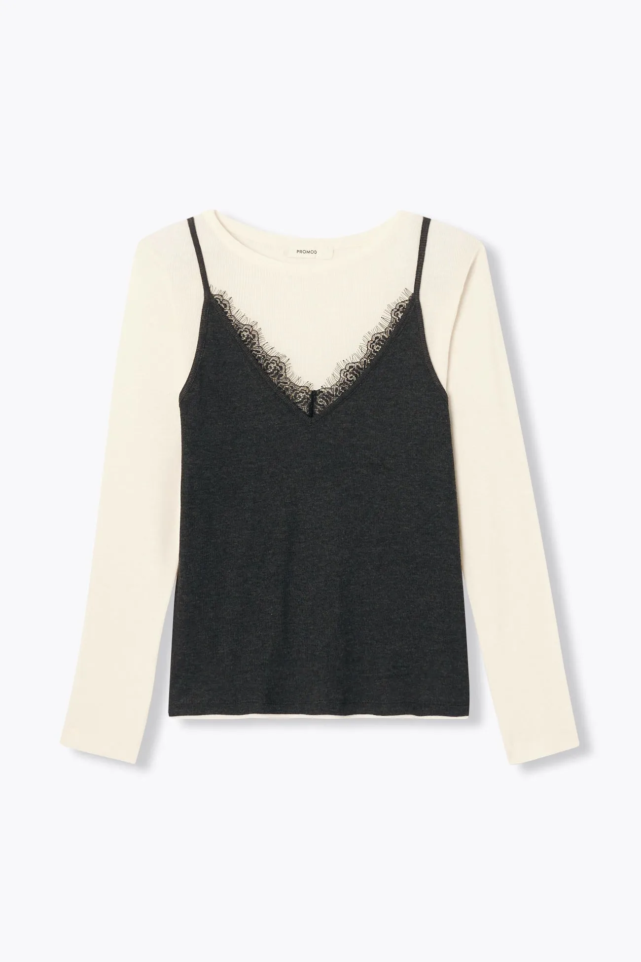 T-shirt effet superposé Femme