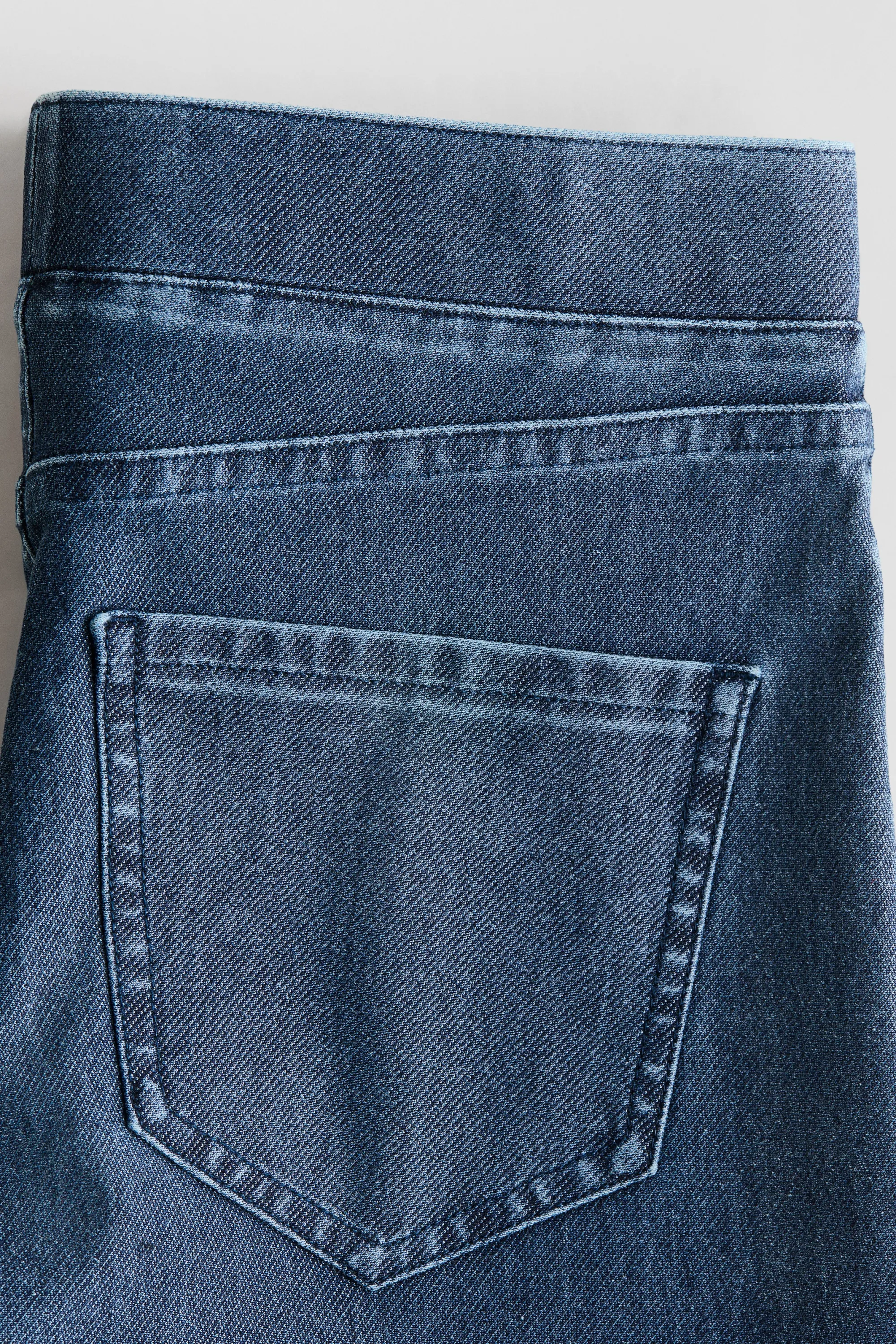 Jegging façon denim avec jambes larges - Bleu denim foncé