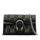 Sac super mini dionysus 476432 khnrn 8642 noir toile supreme noir et ivoire avec bandouliere