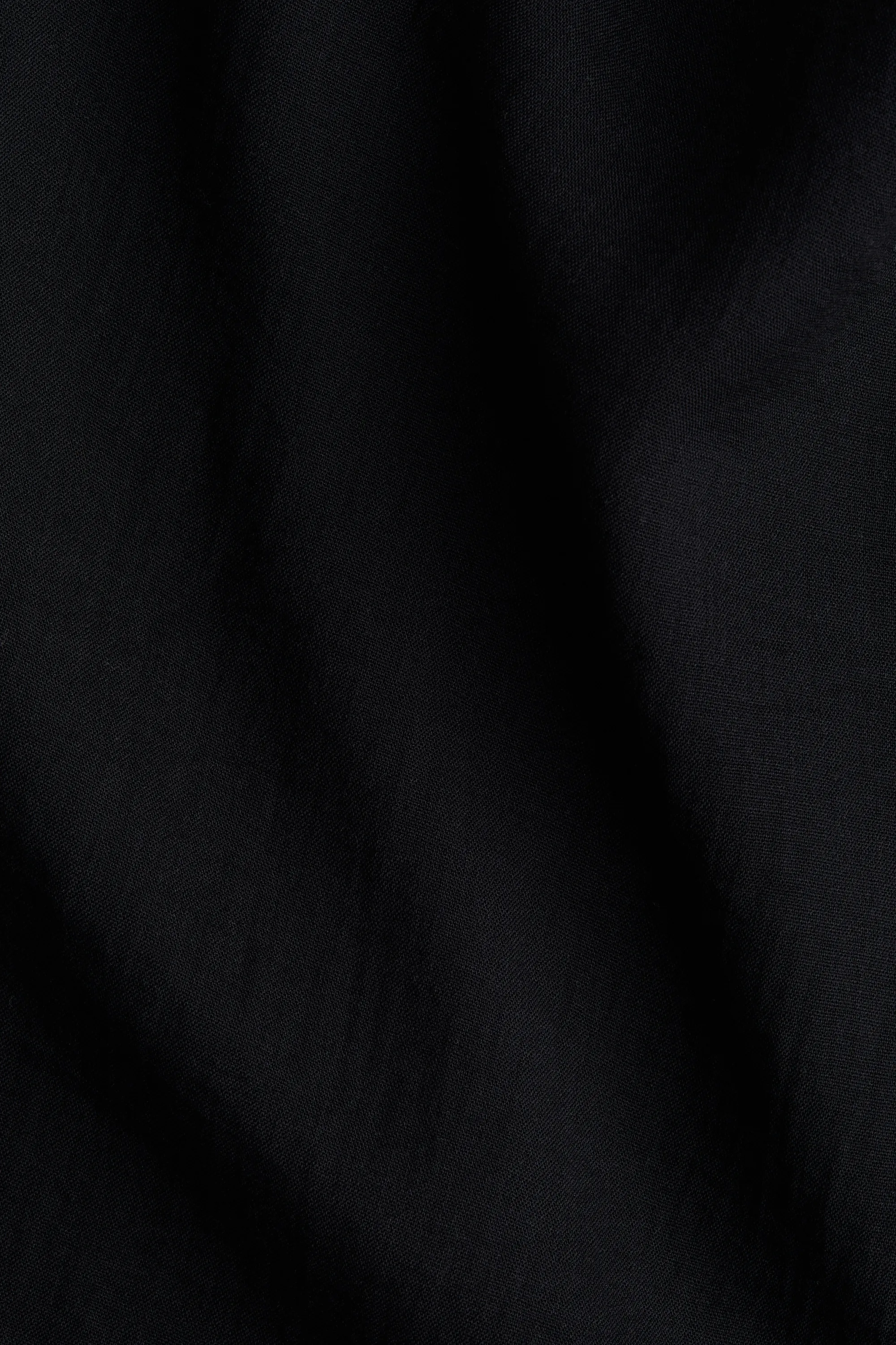 Robe à encolure en V en satin - Noir