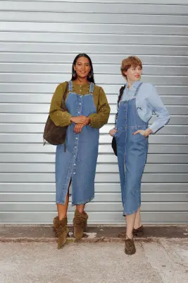 Robe-salopette en jean Femme — photo 2