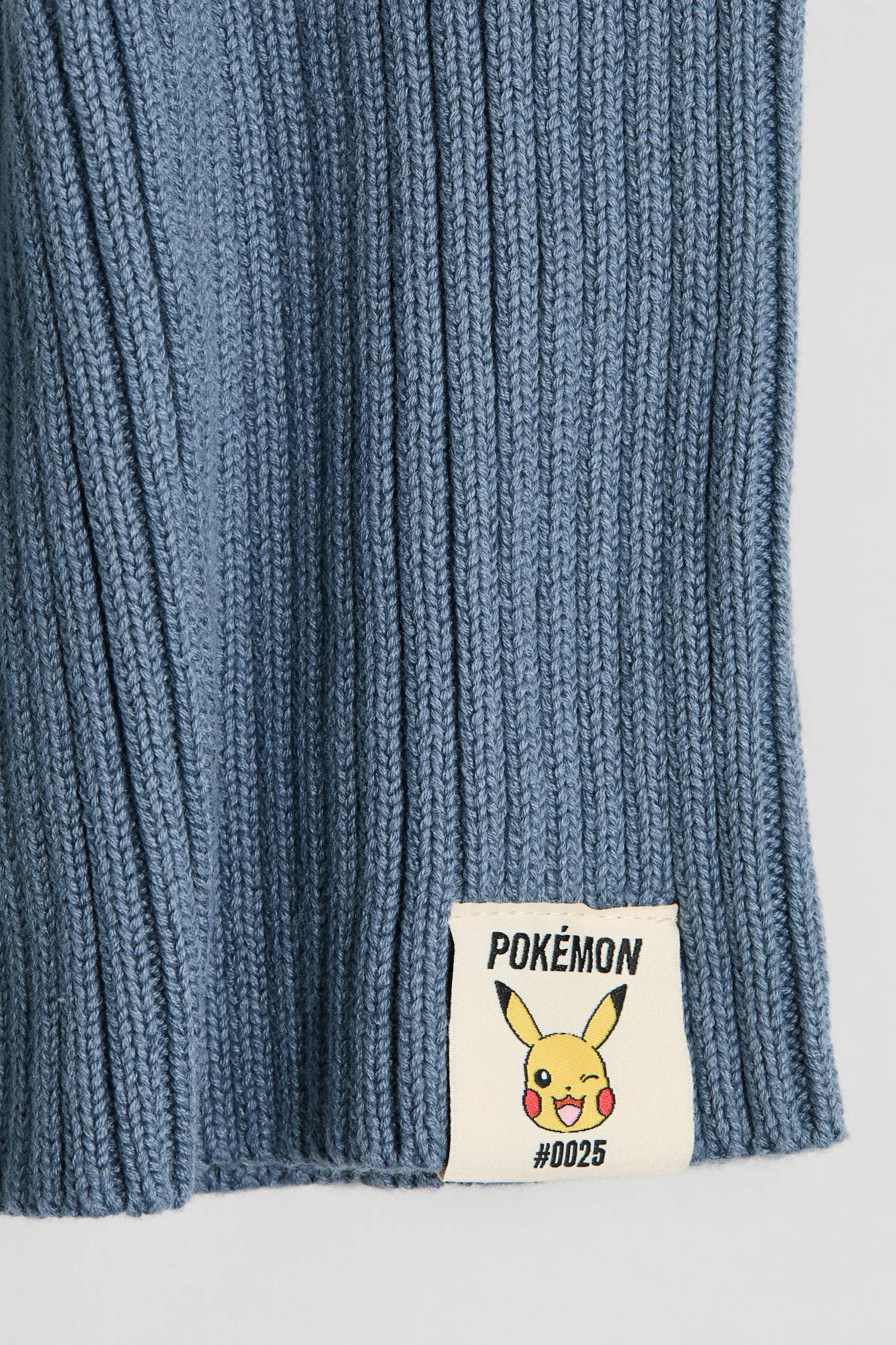 Snood en maille côtelée - Bleu ancien/Pokémon