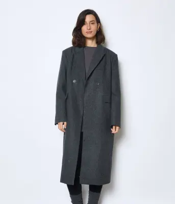 Manteau long Gris Foncé — photo 1