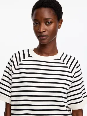 Sweat en tissu éponge - Blanc cassé/Noir — photo 3