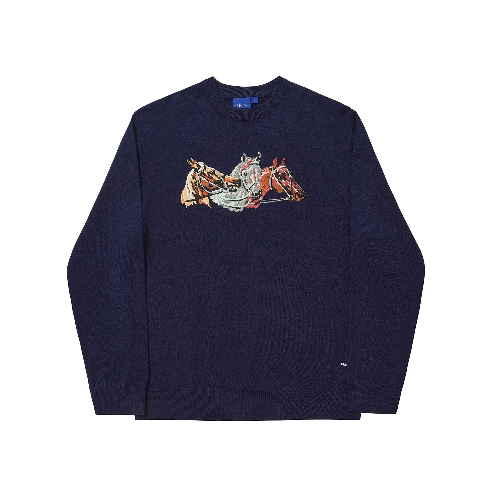 pull helas horses crewneck – navy