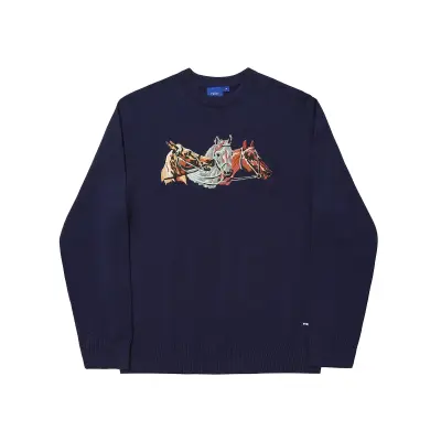 pull helas horses crewneck – navy — photo 1