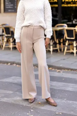 Nala Stretch Pants - Cream beige — photo 5