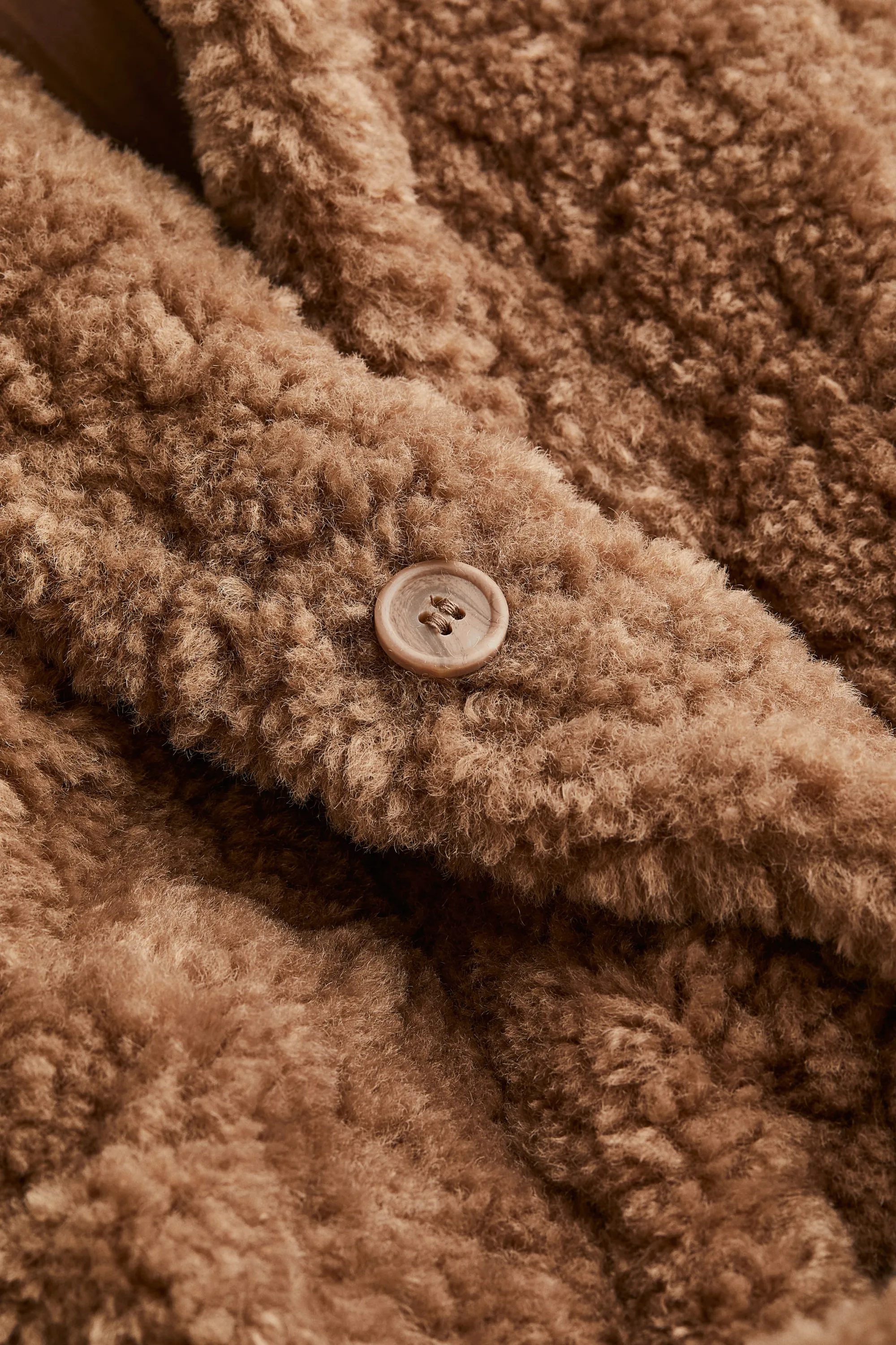 Manteau doux avec ceinture à nouer - Marron
