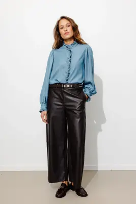 Chemise volantée en lyocell — photo 3